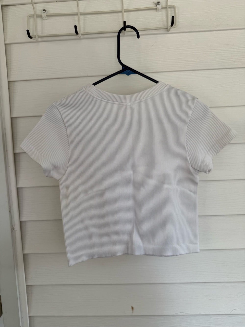 JoyLab White Ribbed Crewneck Top - Picture 4 of 4